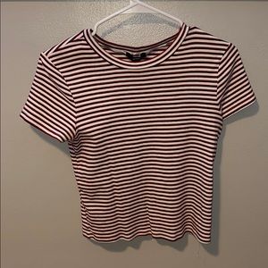 Striped tee.